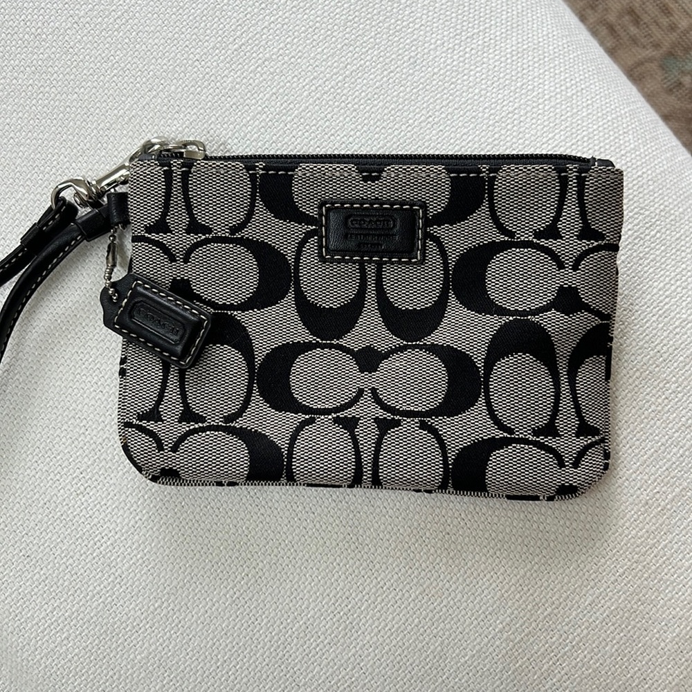 Black Coach Wristlet